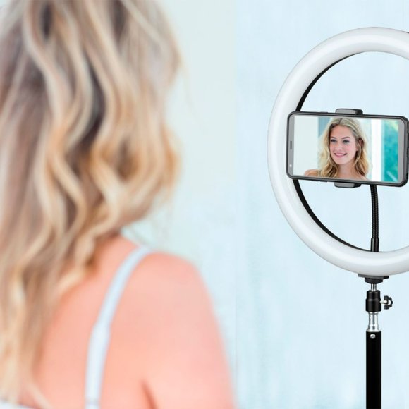 Sunpak 12" Bicolor LED Ring Light Vlogging Kit - Picture 4 of 6